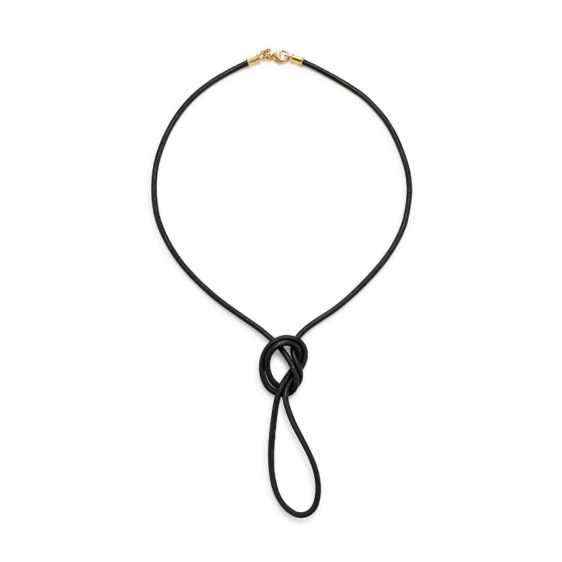 Temple St. Clair 18K Black Leather Cord
