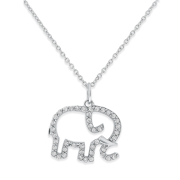 Deutsch Signature Diamond Open Elephant Necklace