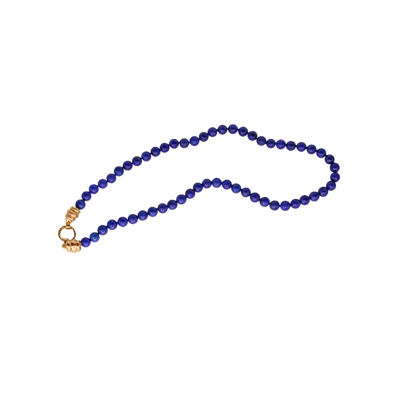 Lapis Bead Necklace with 'Martin' Clasp