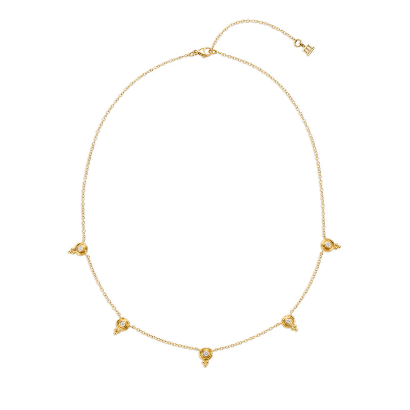 Temple St. Clair 18K Five Diamond Temple Necklace