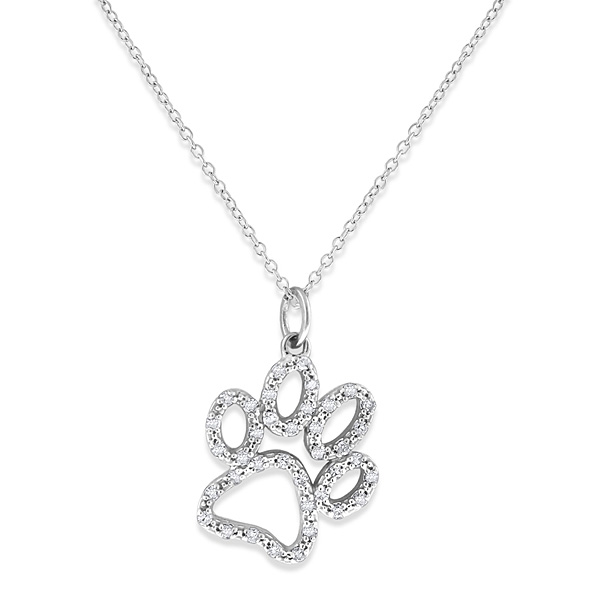 Deutsch Signature Diamond Large Paw Necklace
