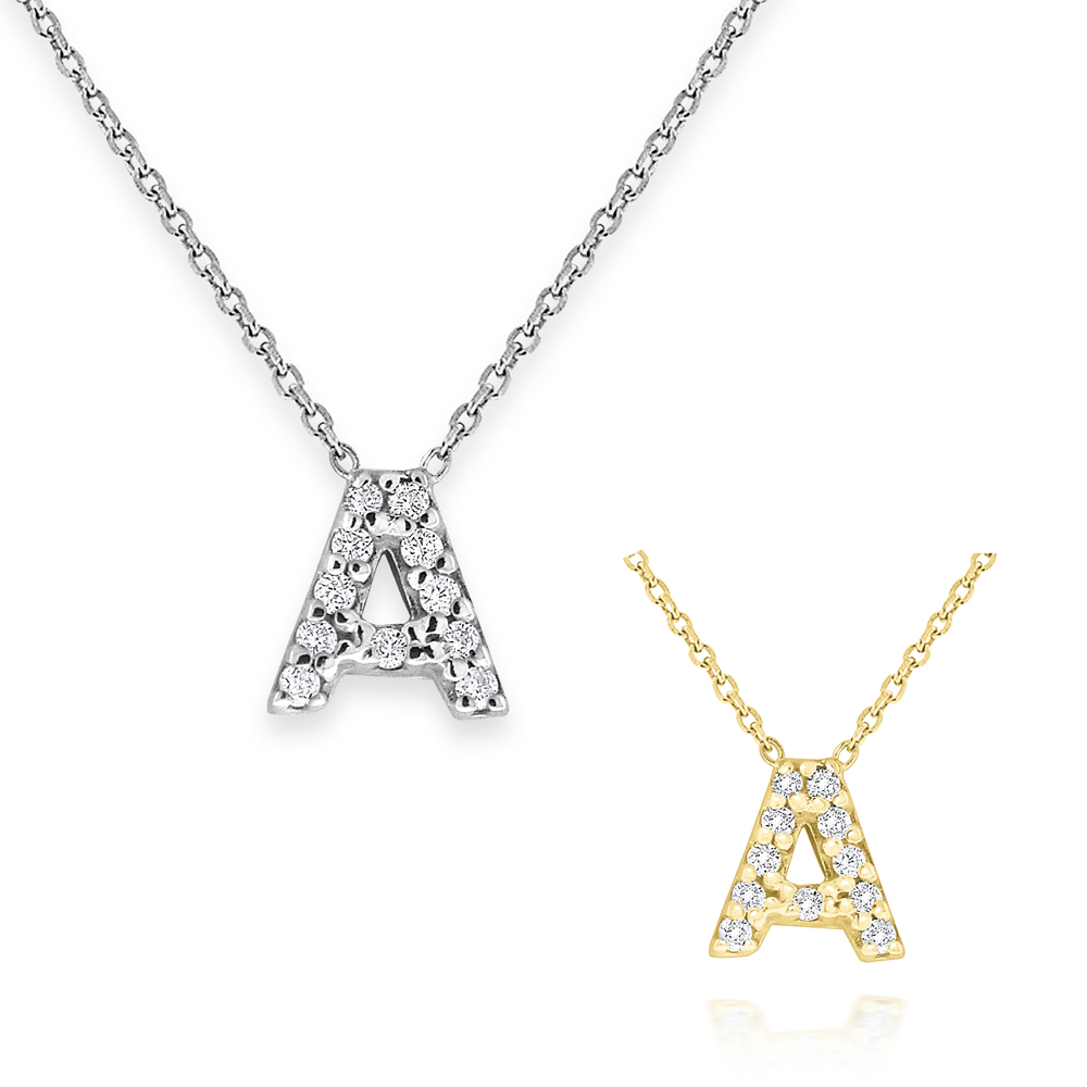 Deutsch Signature Bitty Block Letter A Pendant