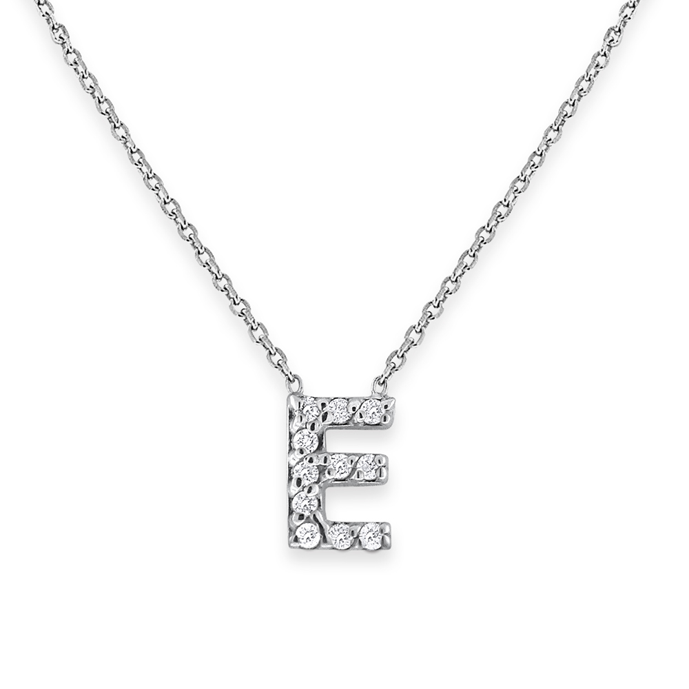 Deutsch Signature Bitty Block Letter E Pendant