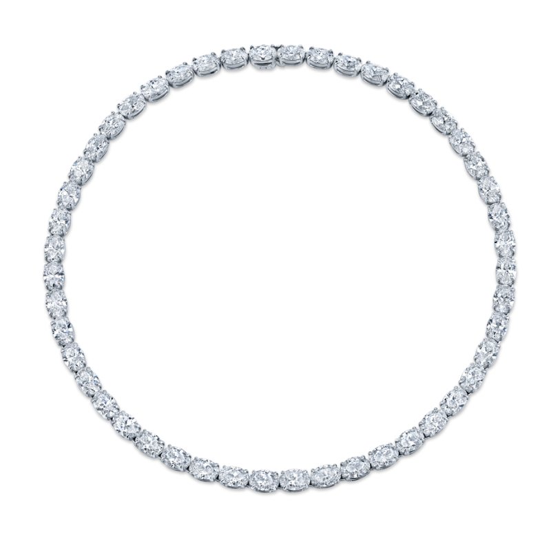 Norman Silverman Oval Diamond Necklace