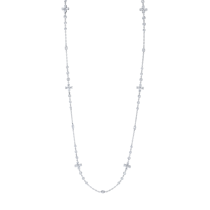 Norman Silverman 17 Carat Fancy Shapes Diamonds By The Yard Necklace