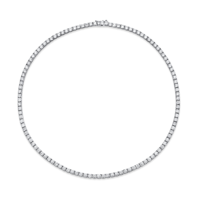 Norman Silverman 16.26 Carat 18K White Gold Diamond Necklace