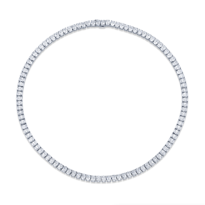 Norman Silverman 24.96 Carat Classic Straightline Diamond Necklace