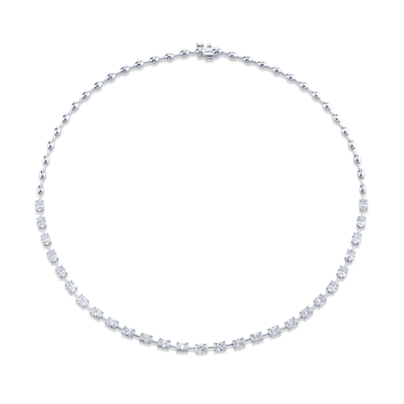 Norman Silverman 6.77 Carat 18K White Gold Necklace