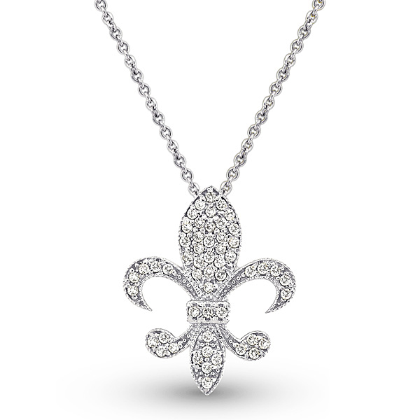 Deutsch Signature Diamond Fleur-de-lis Pendant
