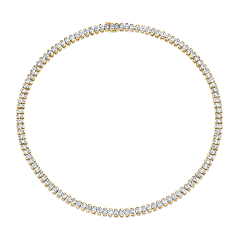 Norman Silverman 22.46 Carat Oval Cut Diamond Necklace