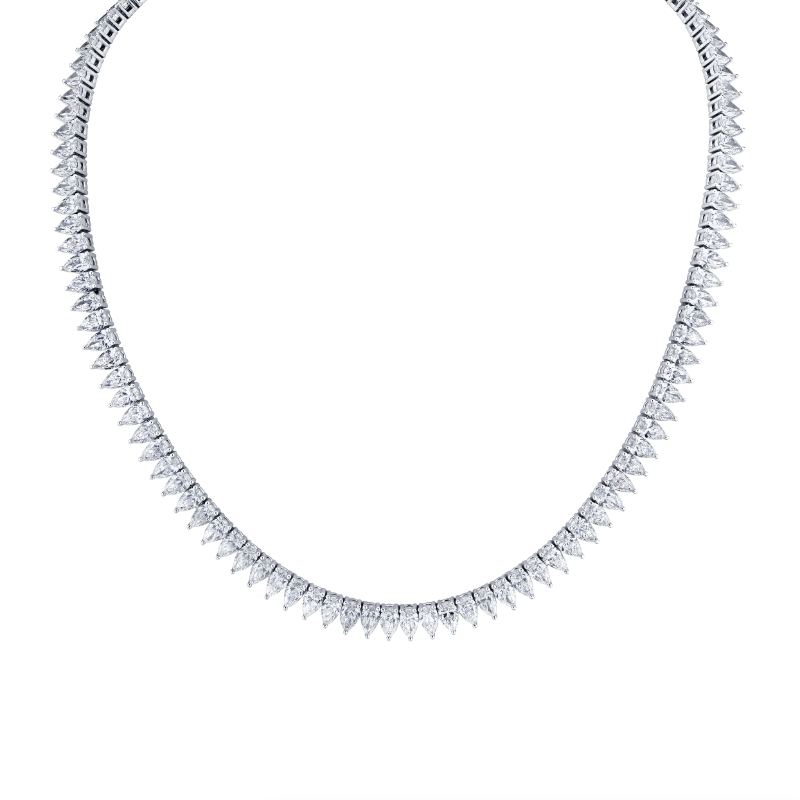 Norman Silverman 27.66 Carat 18K Yellow Gold Straight Line Necklace
