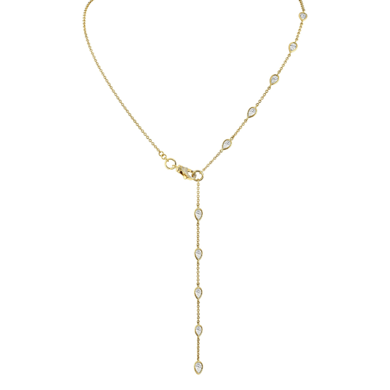 Norman Silverman Diamond Lariat Necklace