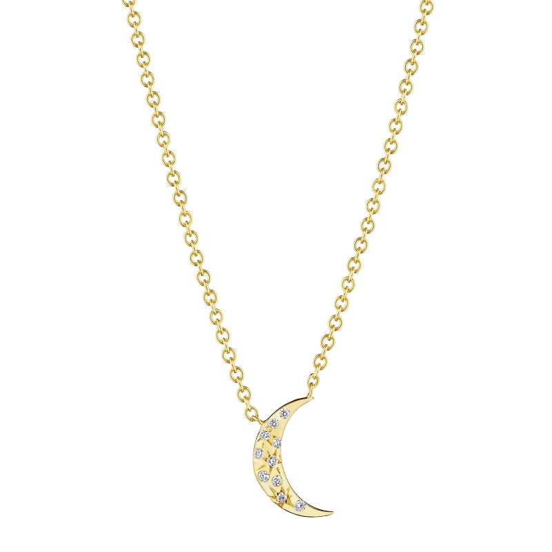 Galaxy Moon Pendant Neckalce