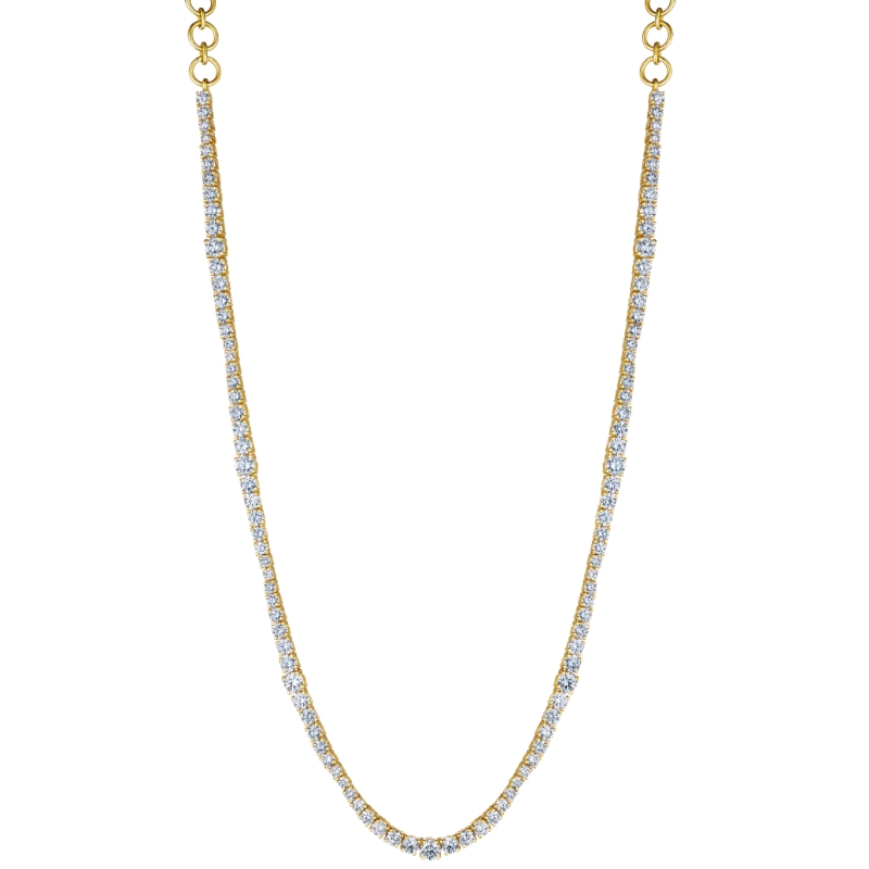 Wave Tennis Necklace