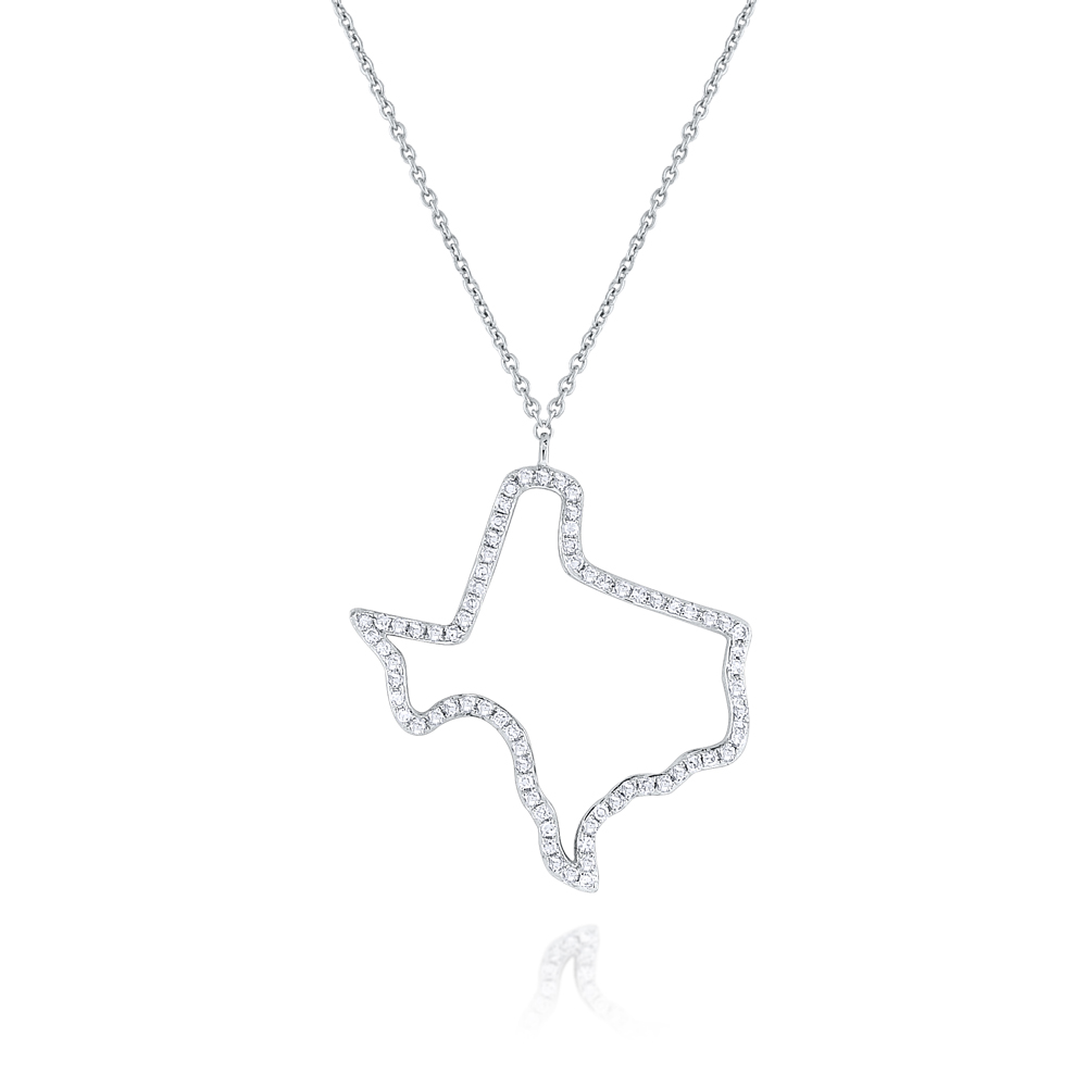 Deutsch Signature Diamond Texas State Necklace