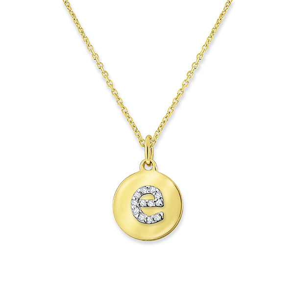 Deutsch Signature Mini Disc Diamond e Pendant with Chain