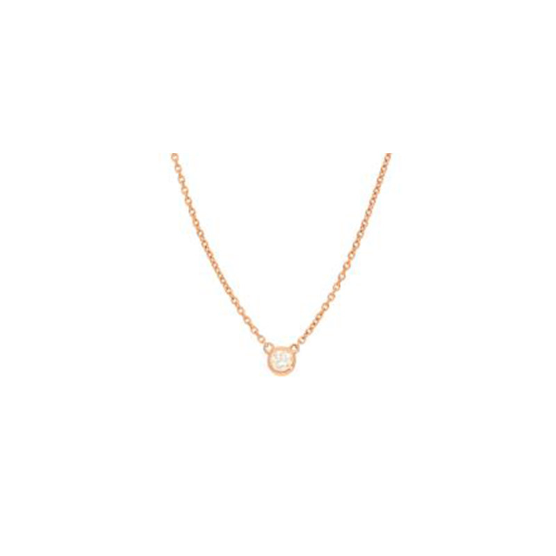 Deutsch Signature Single Polished Bezel Diamond Necklace