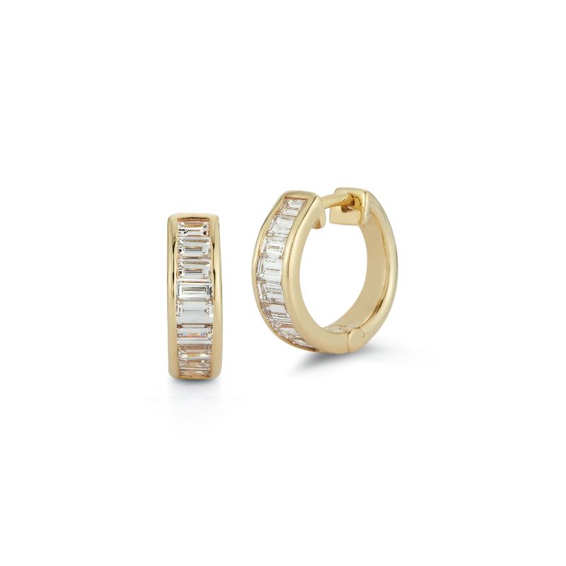 Deutsch Signature Baguette Huggie Earrings