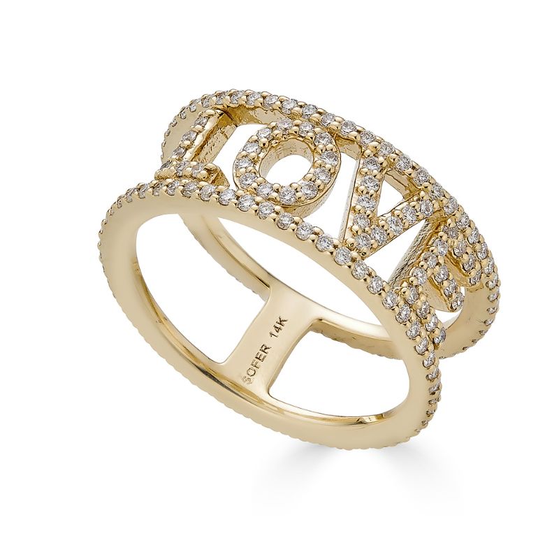 Deutsch Signature Love Ring - Diamonds Half Around