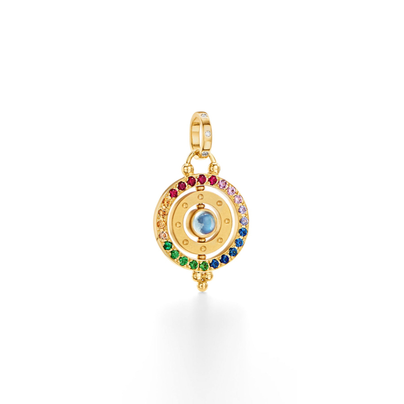 Temple St. Clair 18K Rainbow 3X Orbit Pendant