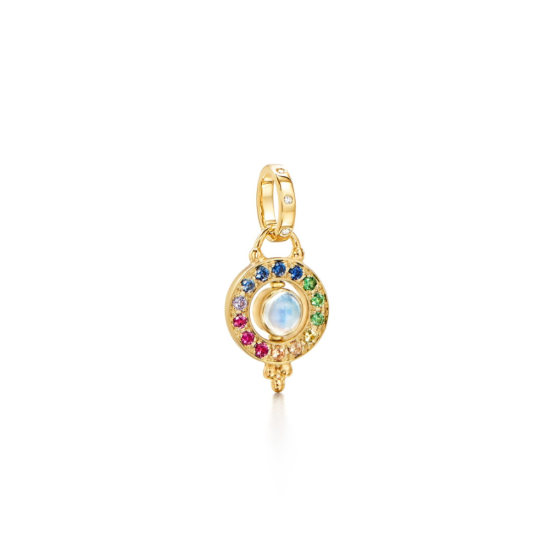 Temple St. Clair 18K Mini Rainbow Orbit Pendant