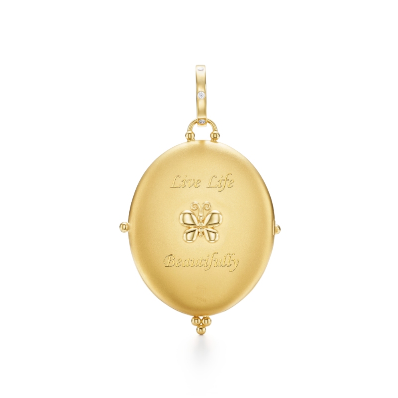 Temple St. Clair 18K Precious Flutter Locket