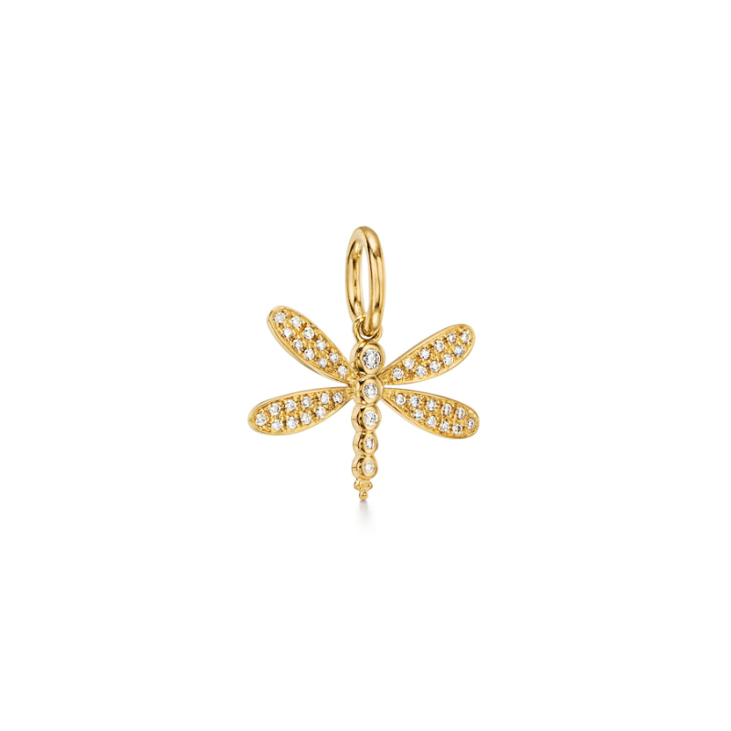 Temple St. Clair 18K Diamond Dragonfly Pendant