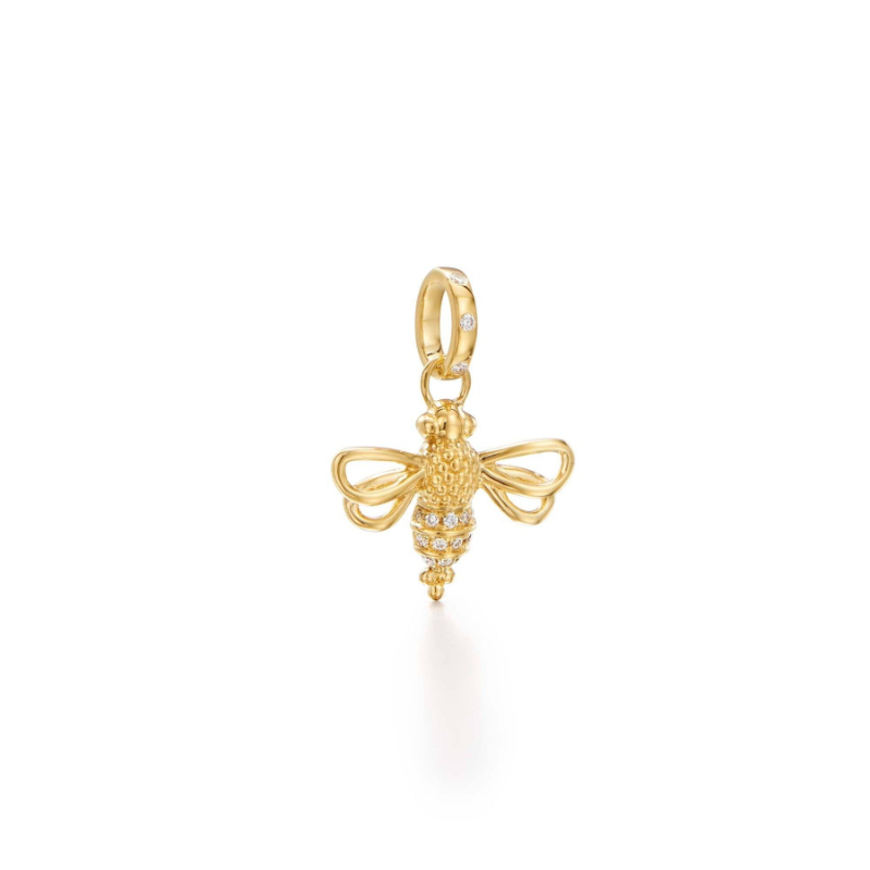 Temple St. Clair 18K Resting Bee Pendant
