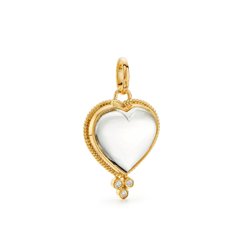 Temple St. Clair 18K Rock Crystal Heart Pendant