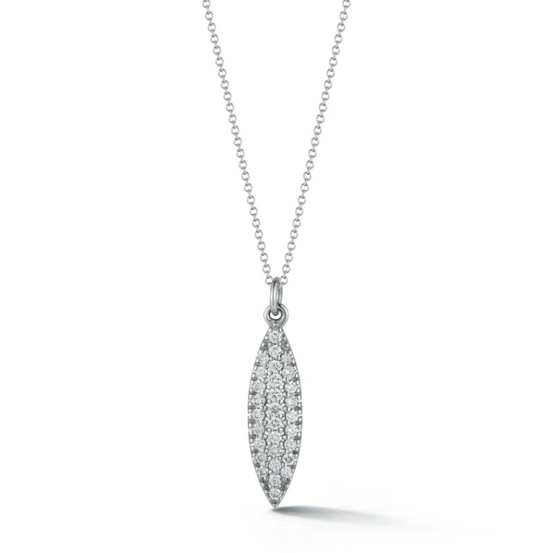 Deutsch Signature Pave Maquise Shape Diamond Pendant