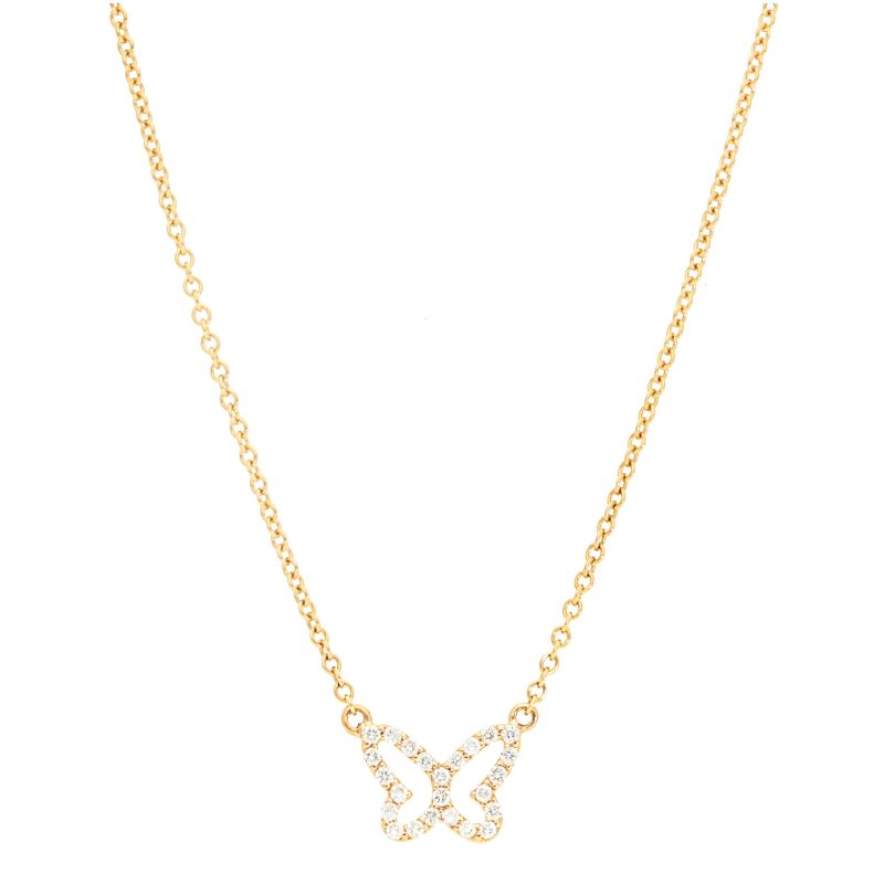 Deutsch Signature Diamond Butterfly Necklace