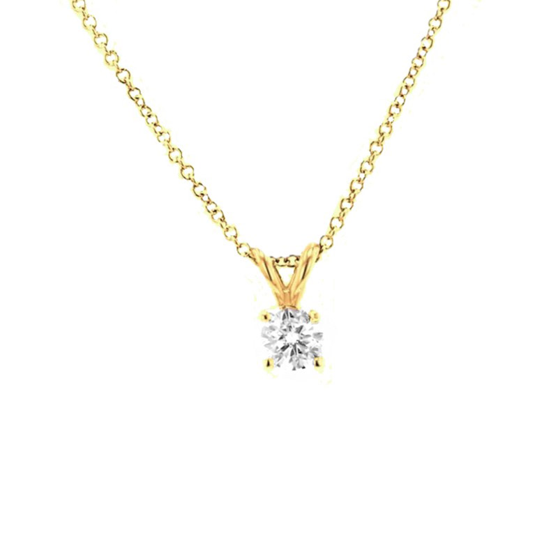 Deutsch Signature 4 Prong Diamond Pendant