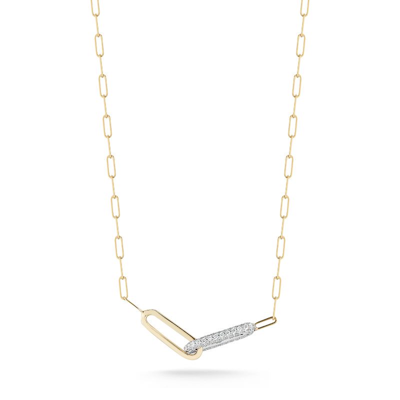 Deutsch Signature Paperclip Chain with a Diamond and Polished Link