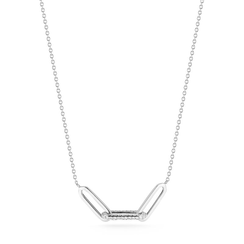 Deutsch Signature Diamond Pave Link Necklace