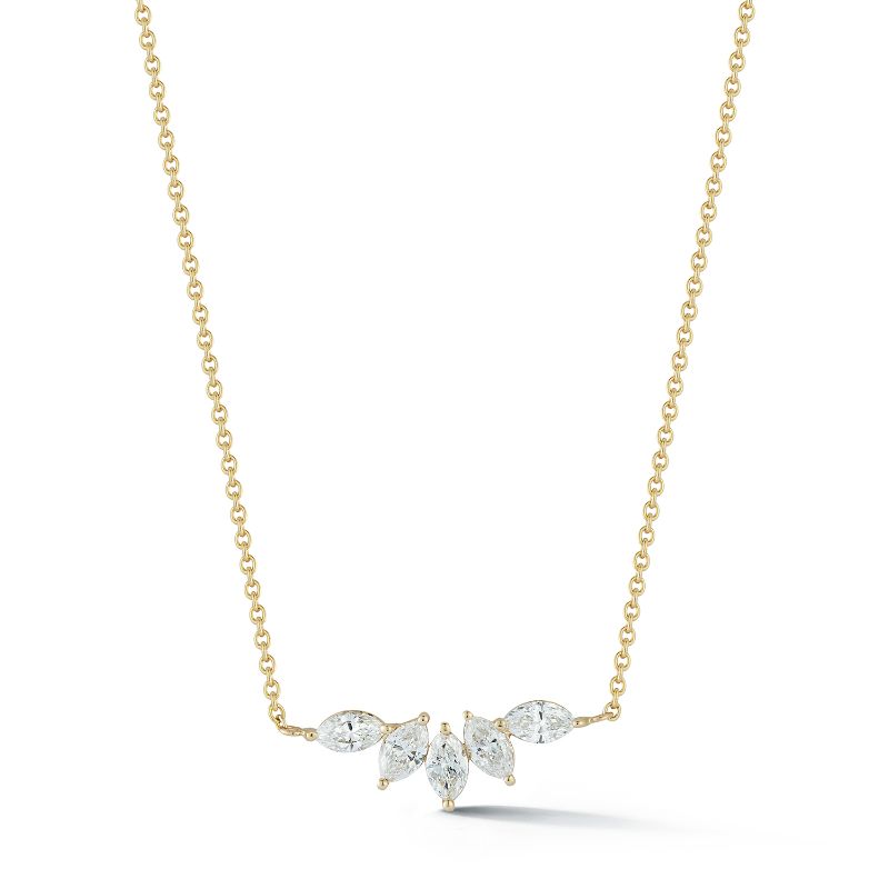 Deutsch Signature 5 Marquise Diamond Bar Necklace