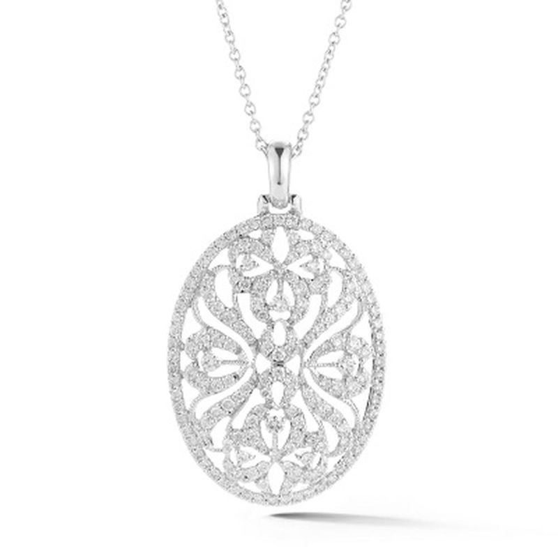 Deutsch Signature Diamond Antique Oval Pendant