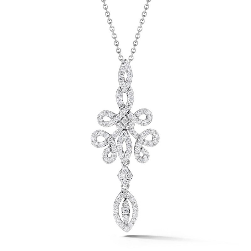 Deutsch Signature Pave Diamond Swirl Chandelier Pendant