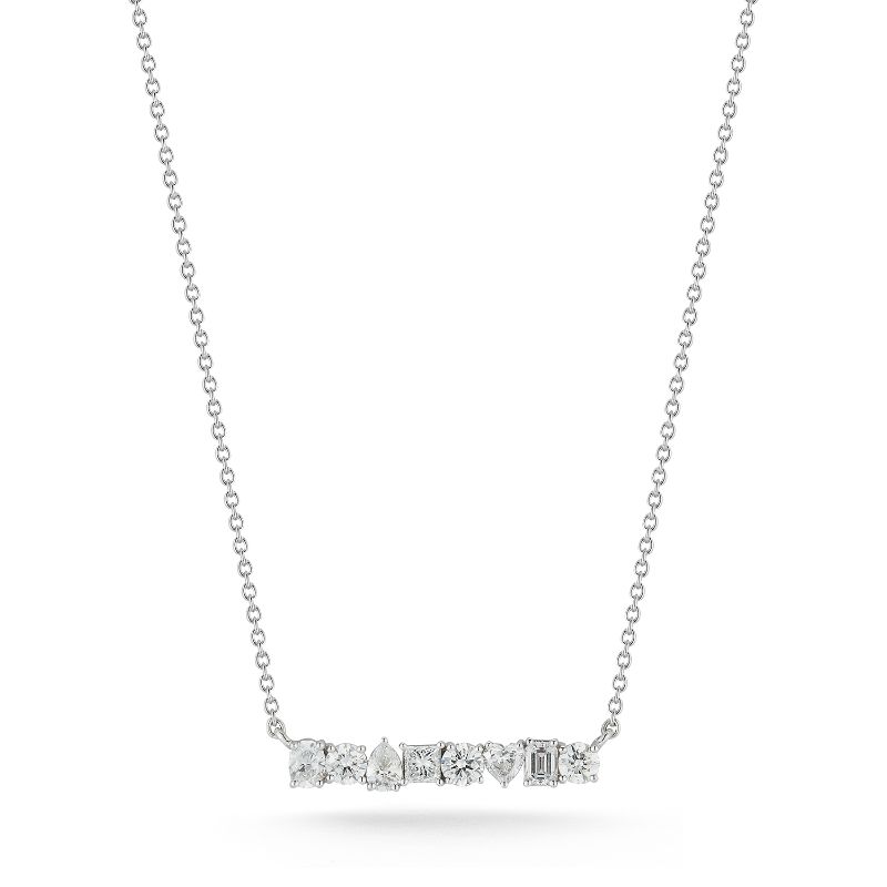 Deutsch Signature Mixed Shape Diamond Bar Necklace