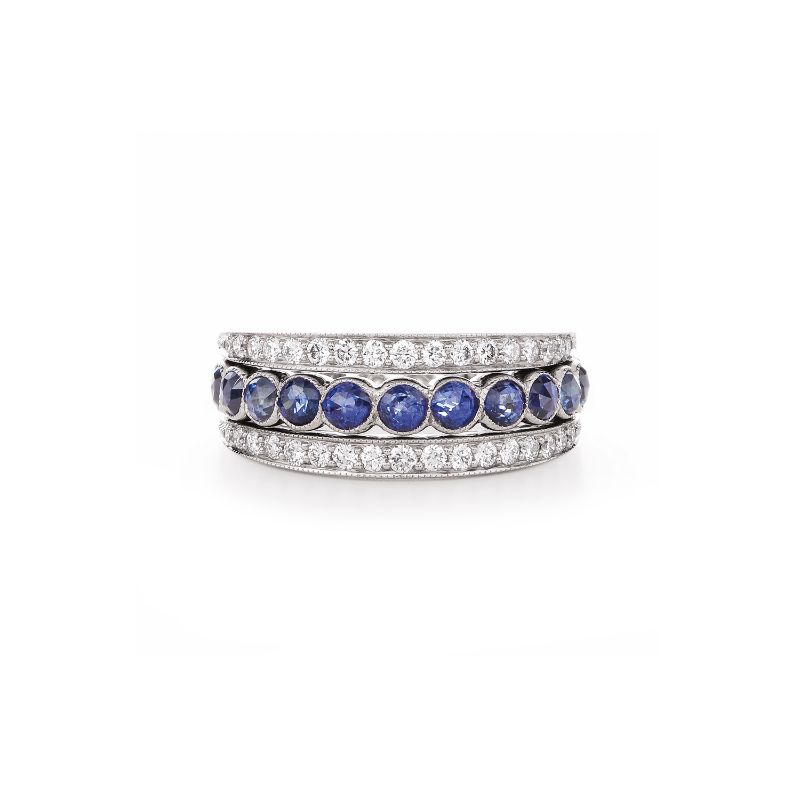 Kwiat Splendor Diamond and Sapphire Ring