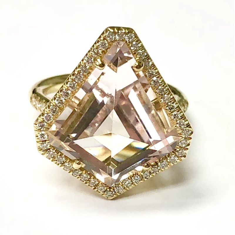 Lauren K Mischa Kite Shaped Morganite Ring