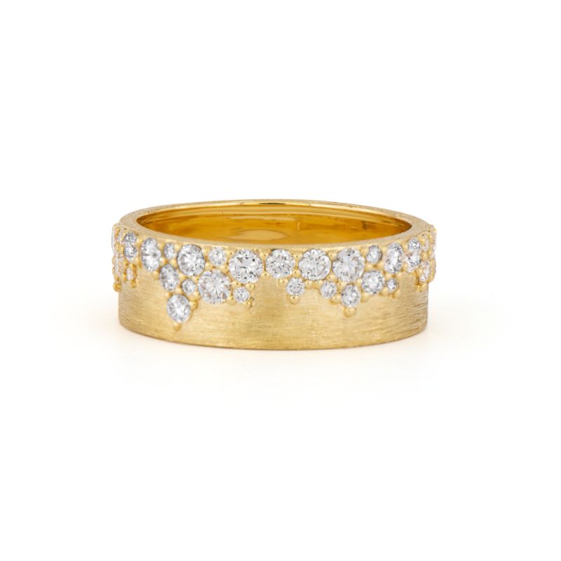 Jude Frances 18K Yellow Gold Diamond Confetti Ring