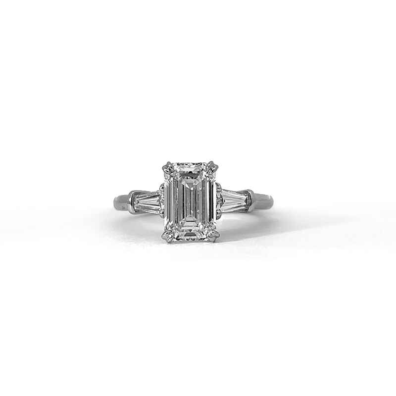 Platinum Diamond 3 Stone Ring