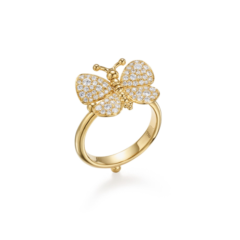Temple St. Clair 18K Snow Butterfly Ring