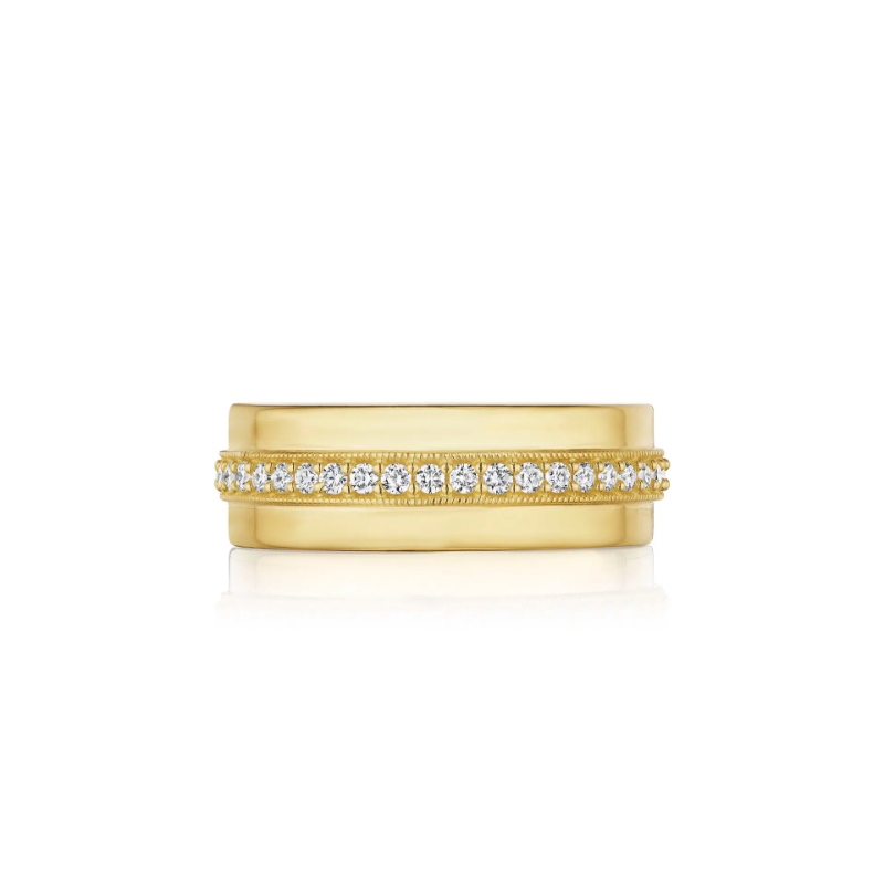 Shared Prong Ctr Row Twist & High Polish Edges