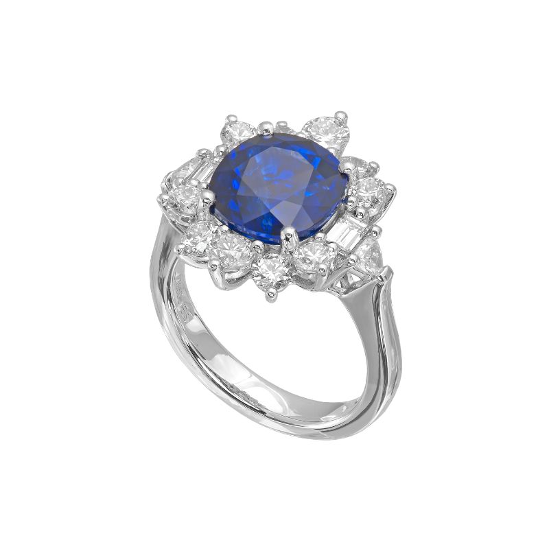 Jye's Sapphire and Diamond Halo Ring