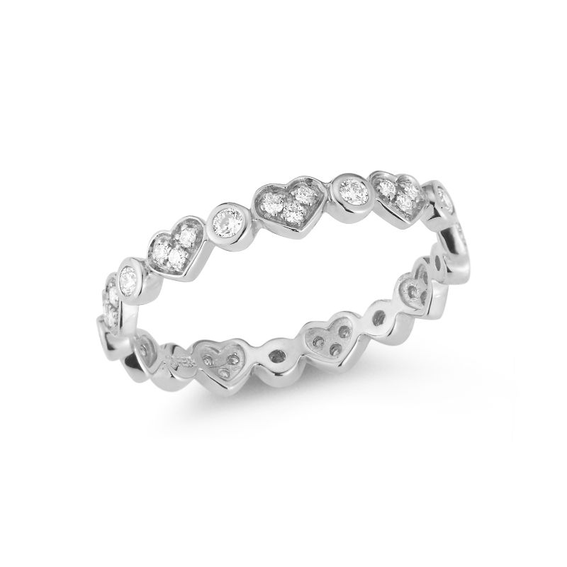 Deutsch Signature Heart and Circle Shape Diamond Eternity Band