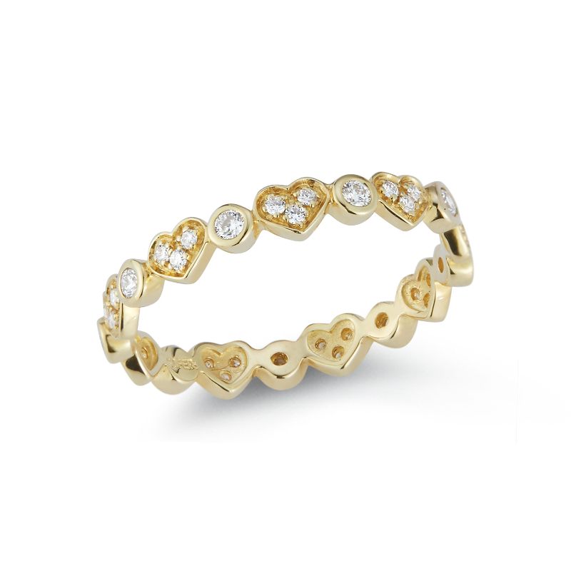 Deutsch Signature Heart and Circle Shape Diamond Eternity Band