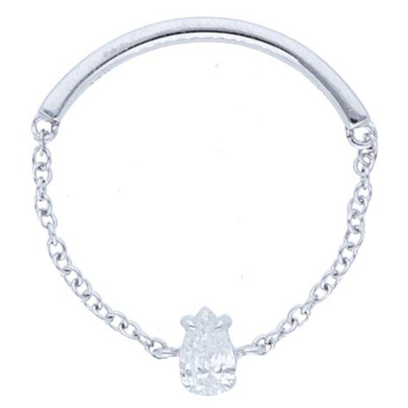 Deutsch Signature Pear Diamond Chain Ring