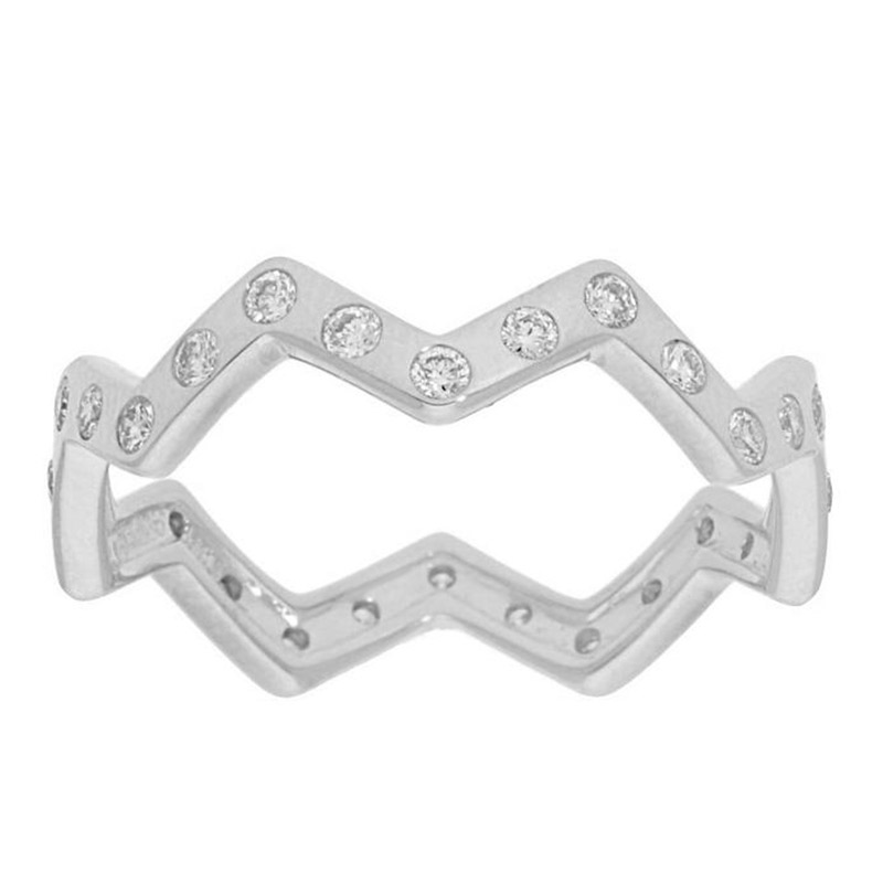 Deutsch Signature Zig Zag Diamond Eternity Band