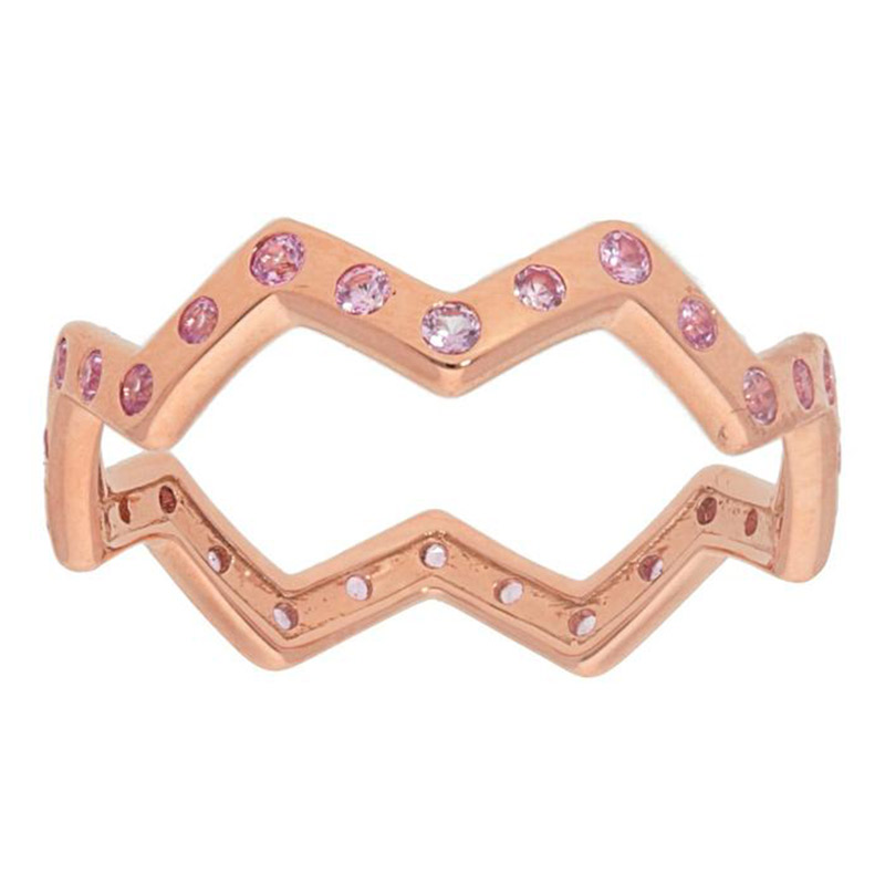 Deutsch Signature Zig Zag Pink Sapphire Eternity Band